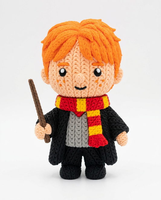 Red-Haired Wizard – 3D Printed Knit-Style Figure